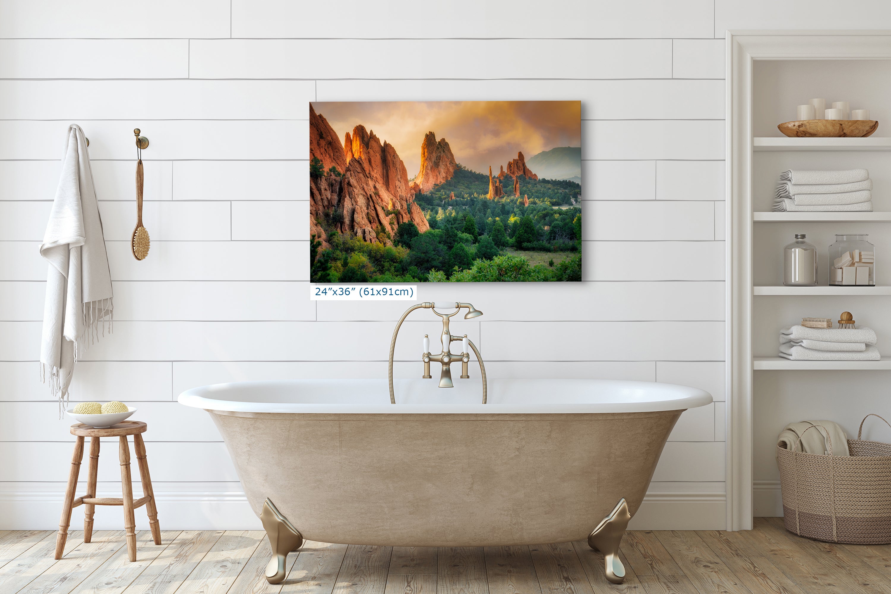 Garden of the Gods Colorado Mountain Picture Nature Photo, Rocky Mountain Relaxation Artwork for Meditation, Office, & House Decor