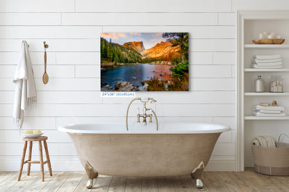 Dream Lake Rocky Mountain National Park Mountain Picture Nature Photo, Relaxation Artwork for Meditation, Office, Apartment & House Decor