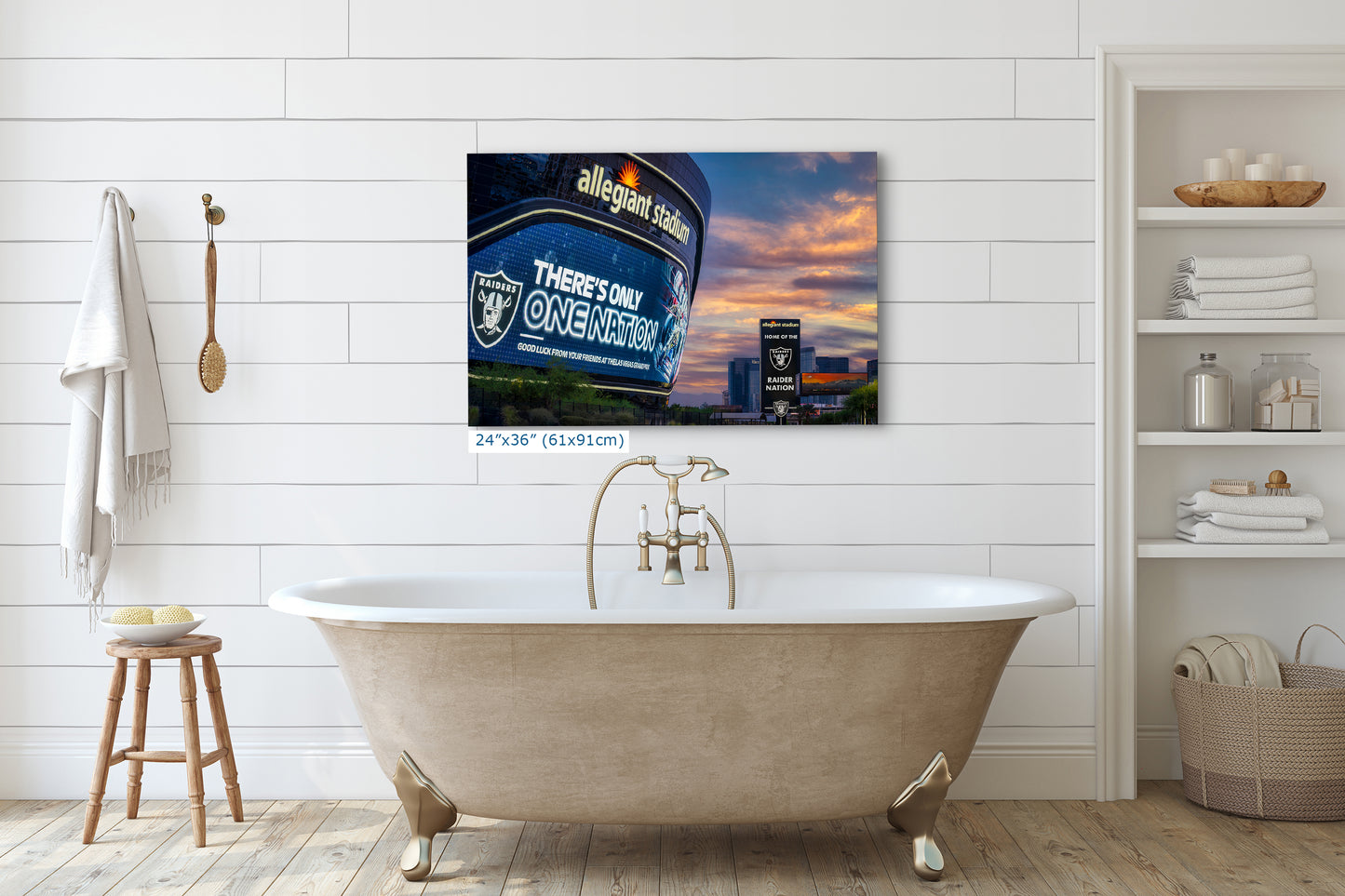 Las Vegas Raiders Football Gift Decor, Allegiant Stadium Photograph Poster, NFL Man Cave, Dorm Room & Office Wall Art