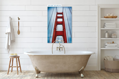 San Francisco Golden Gate Bridge Picture | Towering Canvas Wall Art | California Coastline Photography | Office, Dorm, or Home Decor