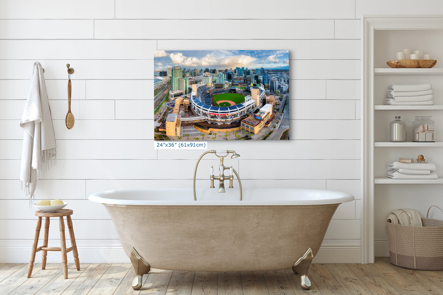 Petco Park Wall Art, San Diego Padres Skyline Print, MLB Stadium Decor