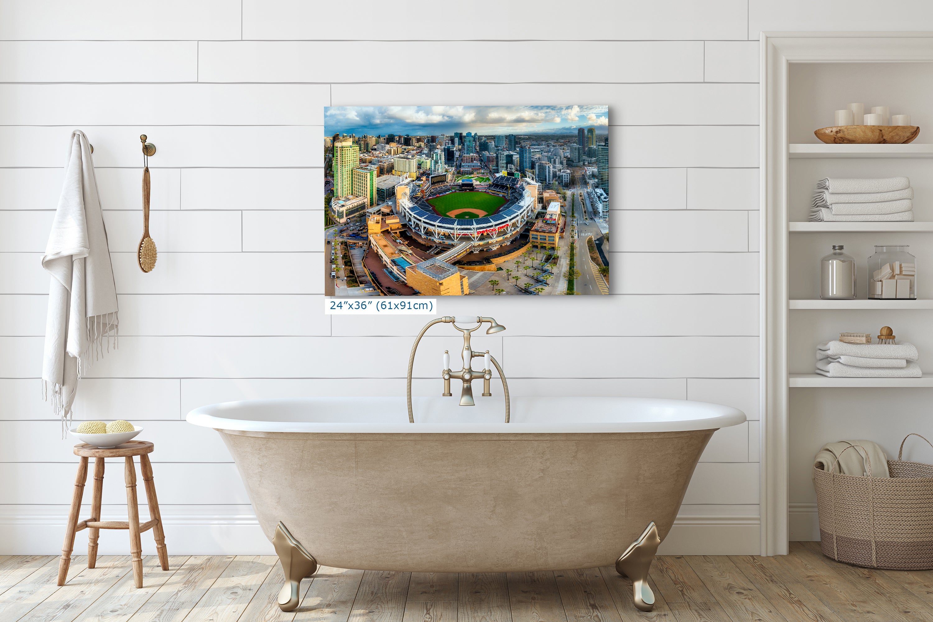 San Diego Padres Art, Petco Park Print MLB Stadium Baseball Fan Decor