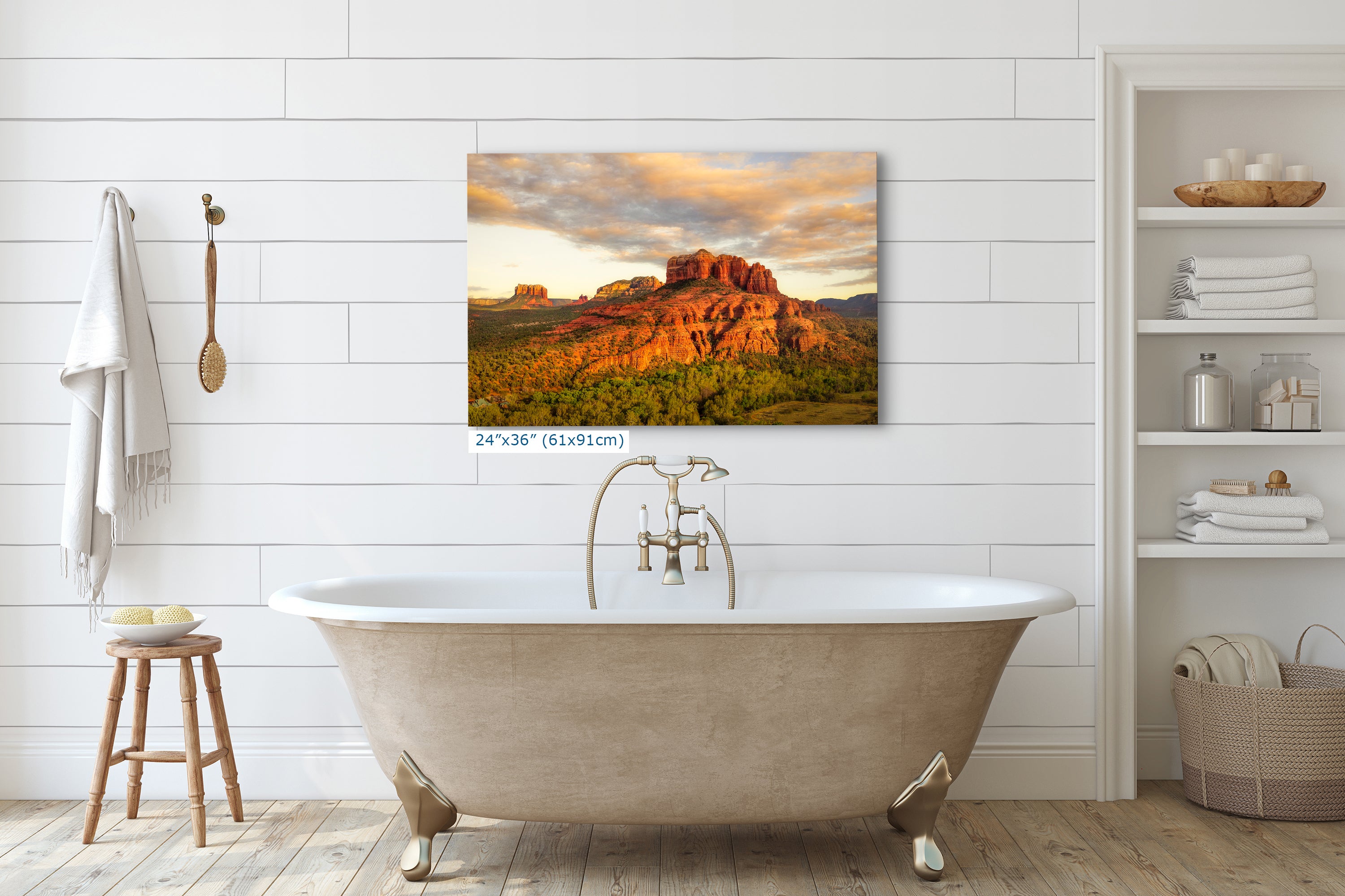 Cathedral Rock, Sedona Arizona Desert Picture Nature Photo Relaxation Artwork for Meditation, Office, and House Decor
