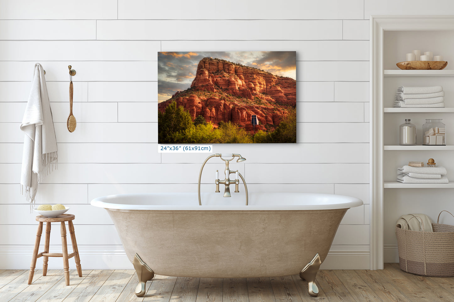 Chapel of the Holy Cross Sedona Arizona Desert Picture, Southwestern Nature Photo, Church and Canyon Photography, Canvas Print