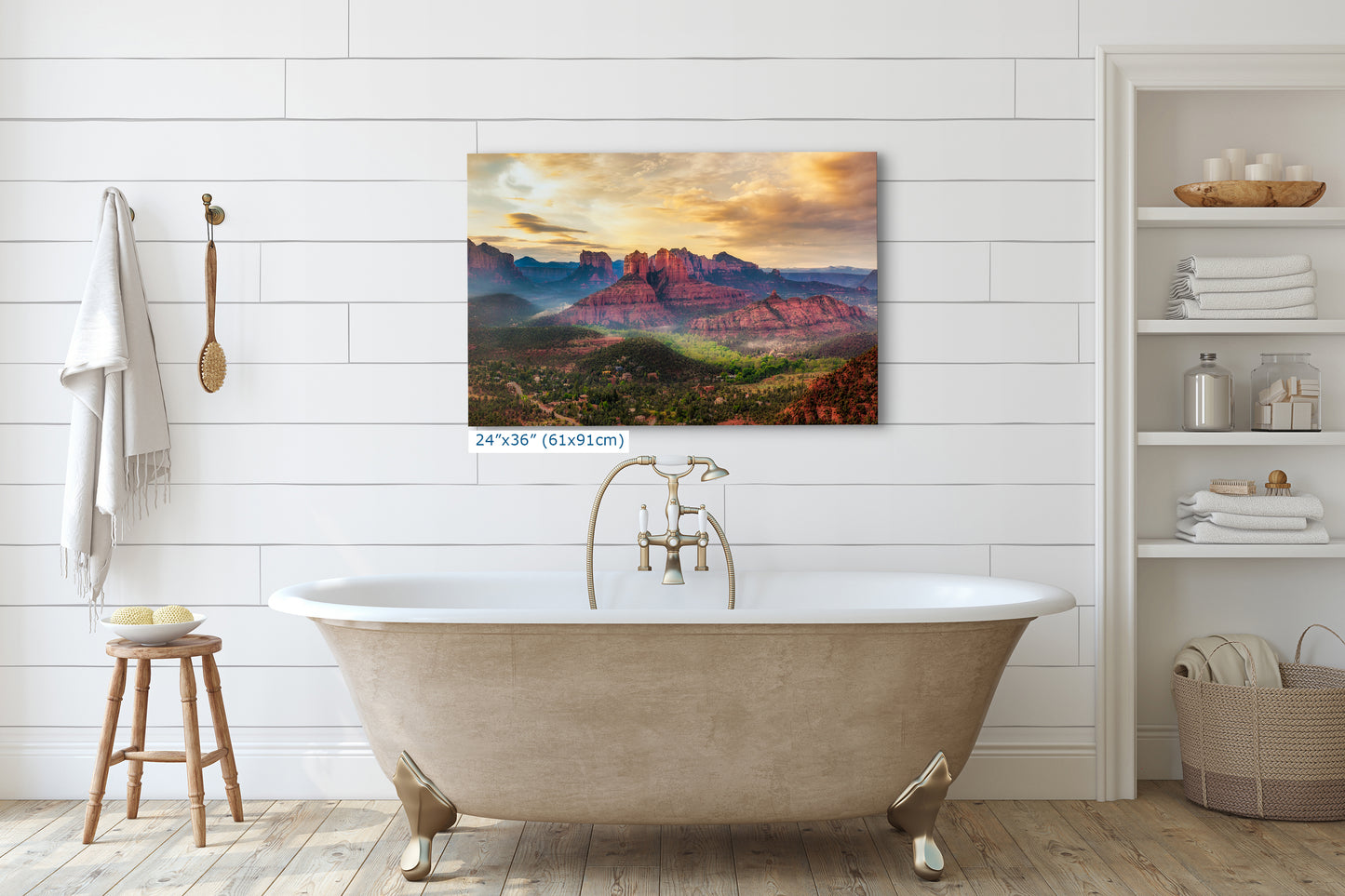 Cathedral Rock View, Sedona Arizona Desert Picture Nature Photo Relaxation Artwork for Meditation, Office, and House Decor
