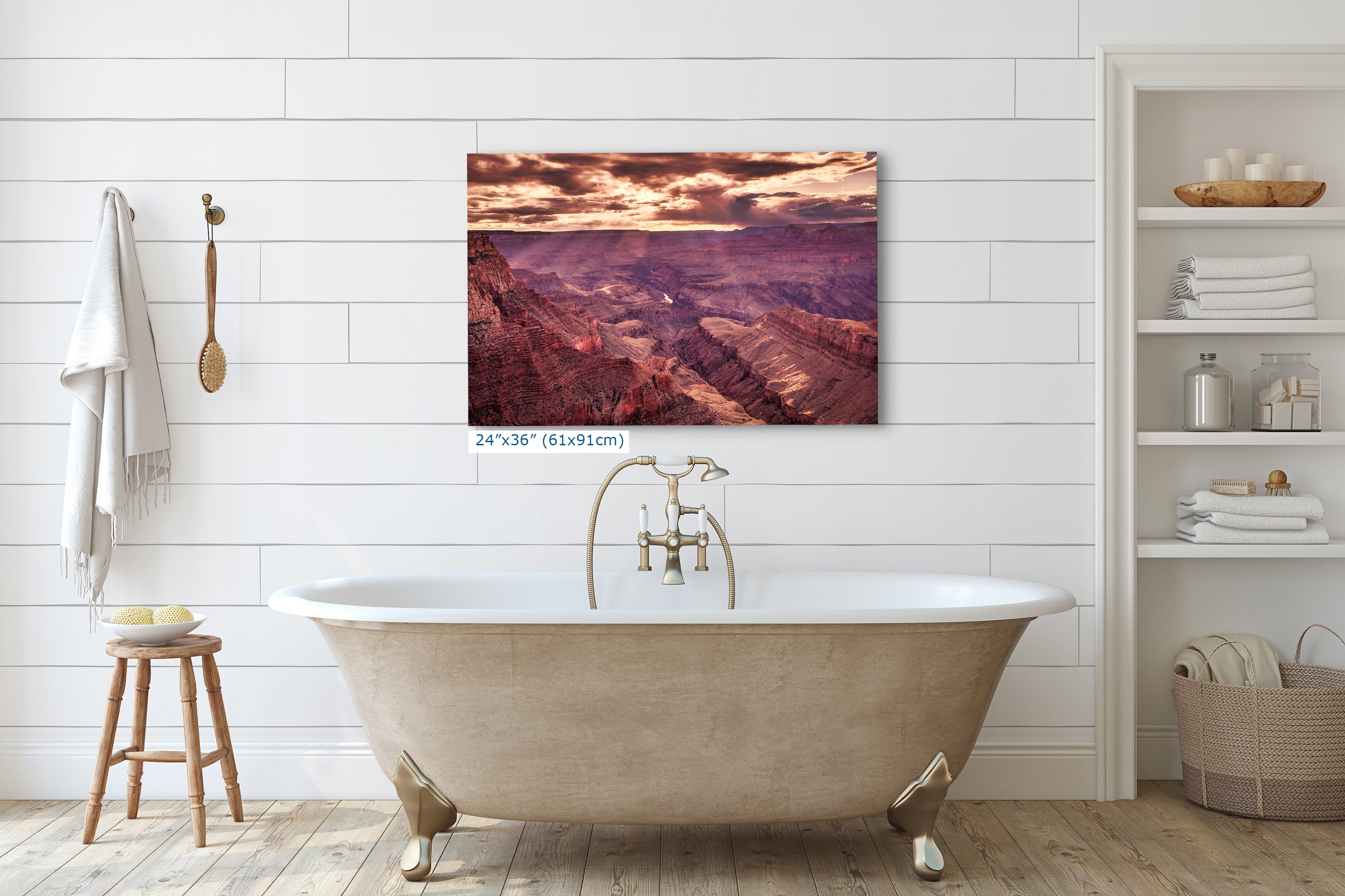 Grand Canyon National Park, Arizona Desert Picture Sunset Nature Photo, Bohemian Style Relaxation Artwork for Meditation, Apartment, Office & House Decor