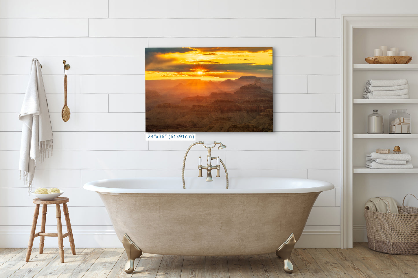 Grand Canyon National Park Sunset, Arizona Desert Picture Nature Photo, Bohemian Style Relaxation Artwork for Meditation, Apartment, Office & House Decor