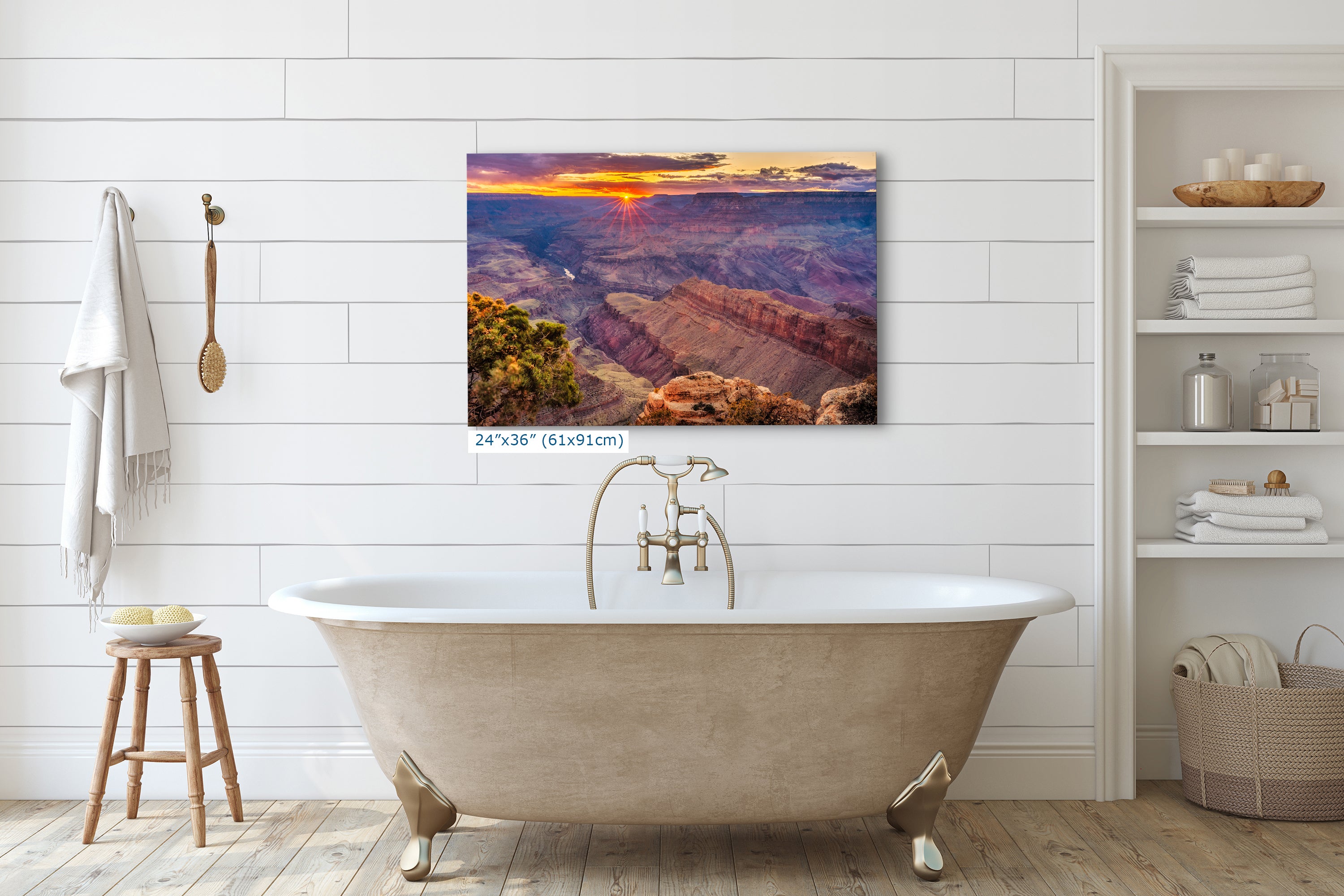Grand Canyon National Park, Arizona Desert Picture Nature Photo, Bohemian Style Relaxation Artwork for Meditation, Office & House Decor