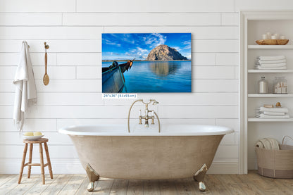 Morro Bay California Coastline Ocean Picture Nature Photo, Morro Rock Coastal Relaxation Artwork, Dorm Room, Office & House Decor