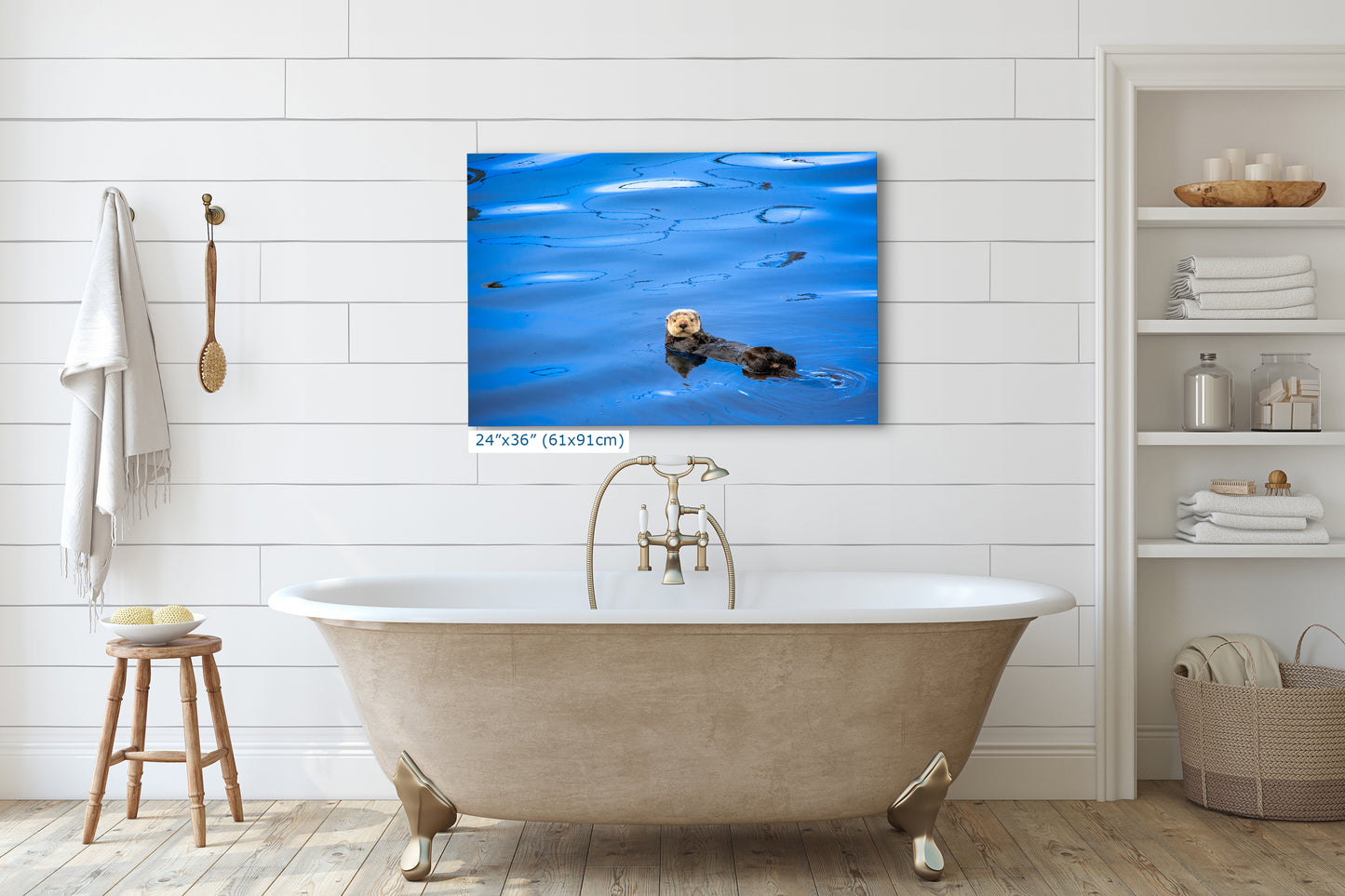 Sea Otter Picture Marine Mammal Wildlife Photography, Ocean Wall Art, Dorm Room Decor, Relaxation Artwork, Cubicle Desk Decor