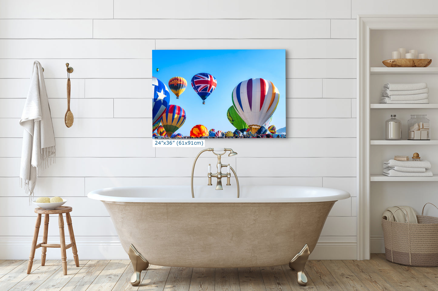 Union Jack Hot Air Balloon Festival Mass Ascension, Albuquerque New Mexico Balloon Fiesta Wall Art, Office, Cubicle & House Decor