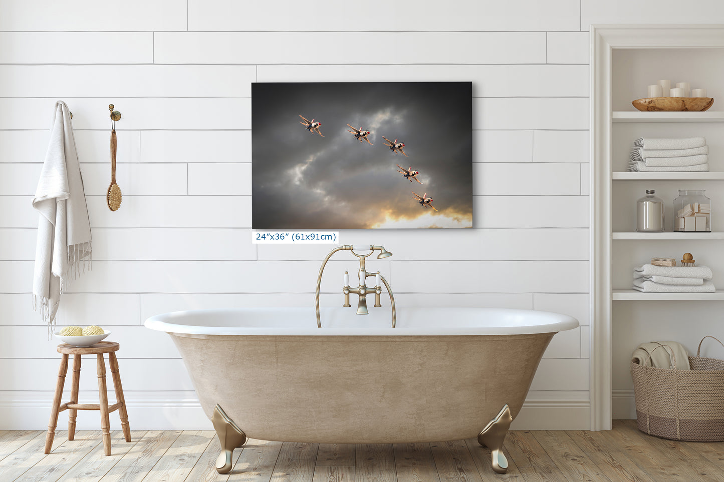 US Airforce Thunderbirds F-16 Fighting Falcon Aviation Artwork | Military Aviation Decor for Home & Office Display