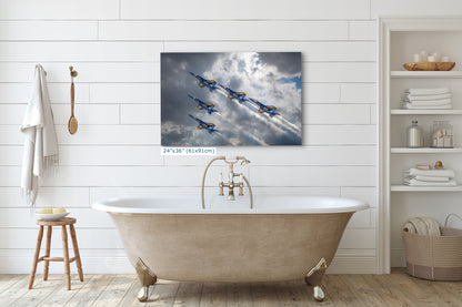 Blue Angels Artwork, FA-18 Super Hornet Military Aircraft Aviation Wall Decor