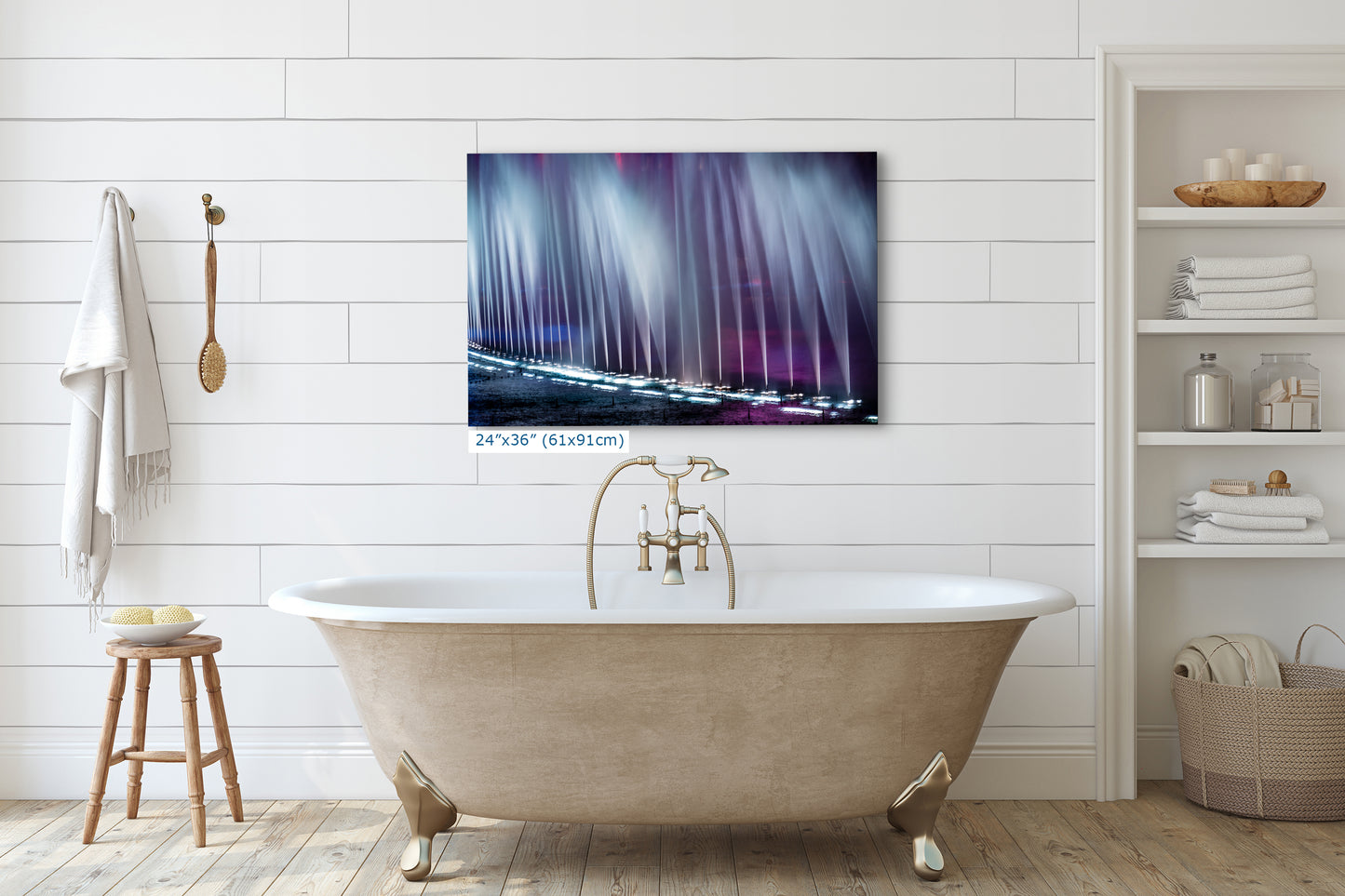 Bellagio Las Vegas Water Picture, Night Water Display Wall Decor