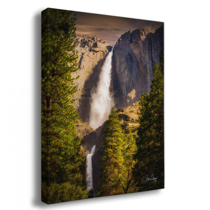 Yosemite National Park Waterfall Picture Nature Photo Bohemian Relaxation Artwork for Meditation