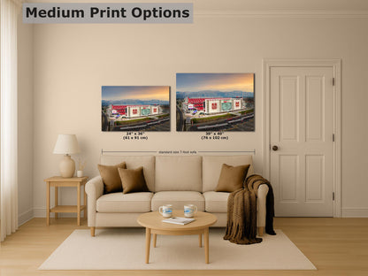 San Francisco 49ers Football Stadium | Levi’s Stadium Bay Area NFL Fan Wall Art | Gold & Red NFL Decor for Man Cave, Office, Dorm Room