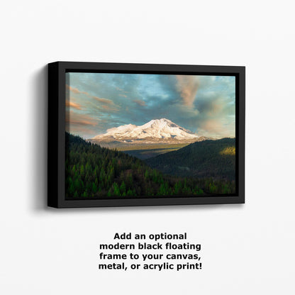 Mount Shasta Mountain Picture Nature Photo, California Mountain Relaxation Artwork for Meditation, Office, Apartment and House Decor