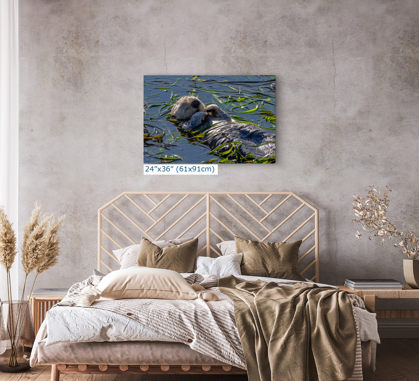 Sea Otter Picture Marine Mammal Wildlife Photography, Relaxing Nature Art Print, Ocean Scene, Dorm Room Decor, Animal Photography
