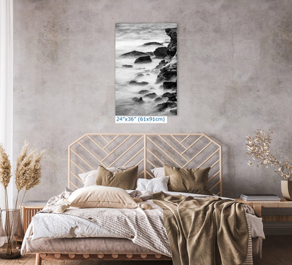 Point Lobos Carmel California Coastline Abstract Ocean Picture, Relaxation Artwork Nature Photo for Meditation, Office, Dorm, House Decor