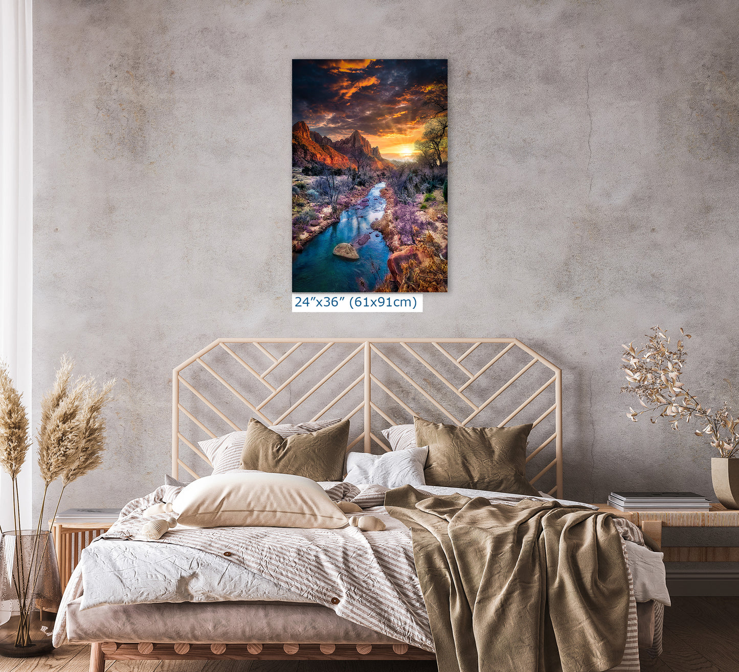 Zion National Park, Watchman, Southern Utah Desert Picture, Southwestern Wall Art, Relaxation Artwork Nature Photo for House Decor