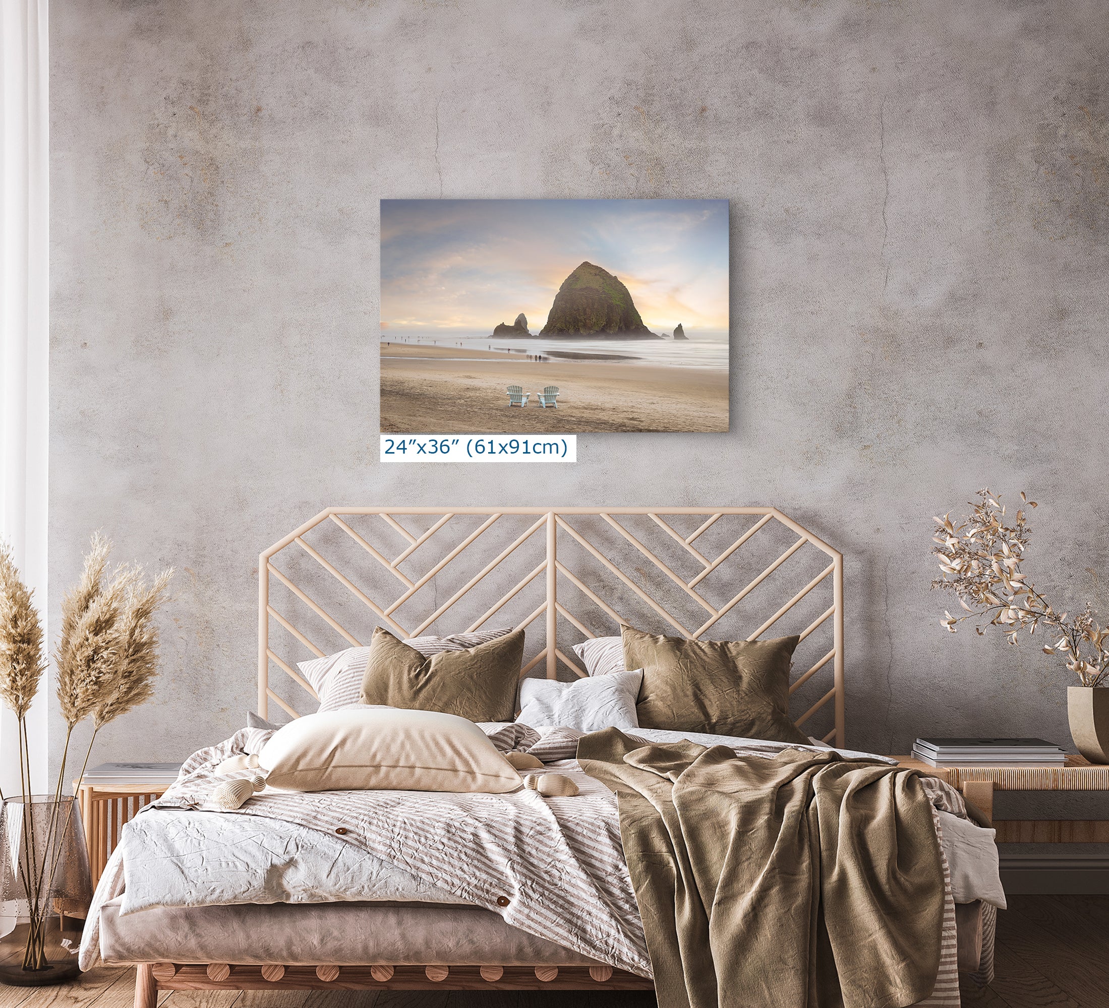 Cannon Beach Oregon Coast Ocean Picture Nature Photo, Haystack Rocks, Coastal Beach House Decor for Ocean Lovers