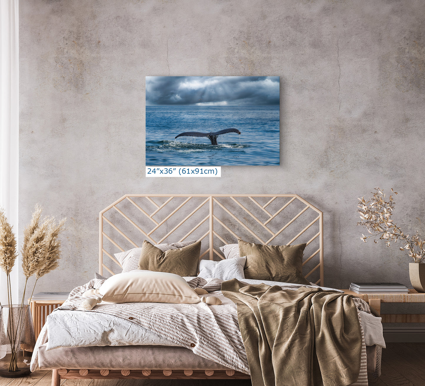 Humpback Whale Marine Mammal Wildlife Photography | Monterey Bay Ocean Scene Art Print for Nature Lovers and Marine Conservation Decor
