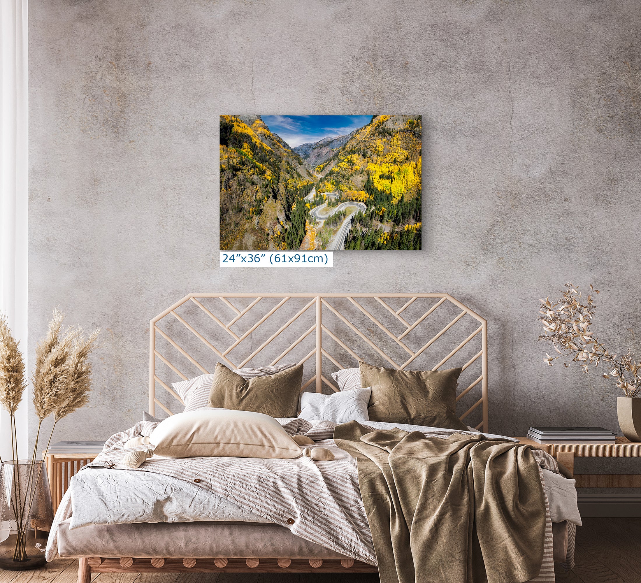 Colorado San Juan Mountain Picture, Million Dollar Highway Fall Colors Aspen Trees Forest Picture, Nature Photo for Relaxation Artwork, Meditation and House Decor