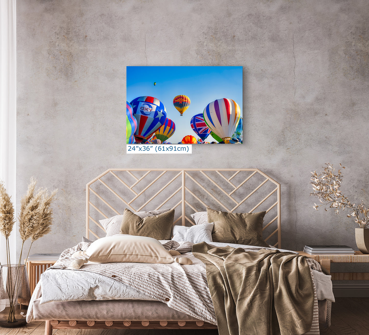 Hot Air Balloon Festival Mass Ascension Arizona Flag, Albuquerque New Mexico Balloon Fiesta Wall Art | Office, Cubicle & House Decor