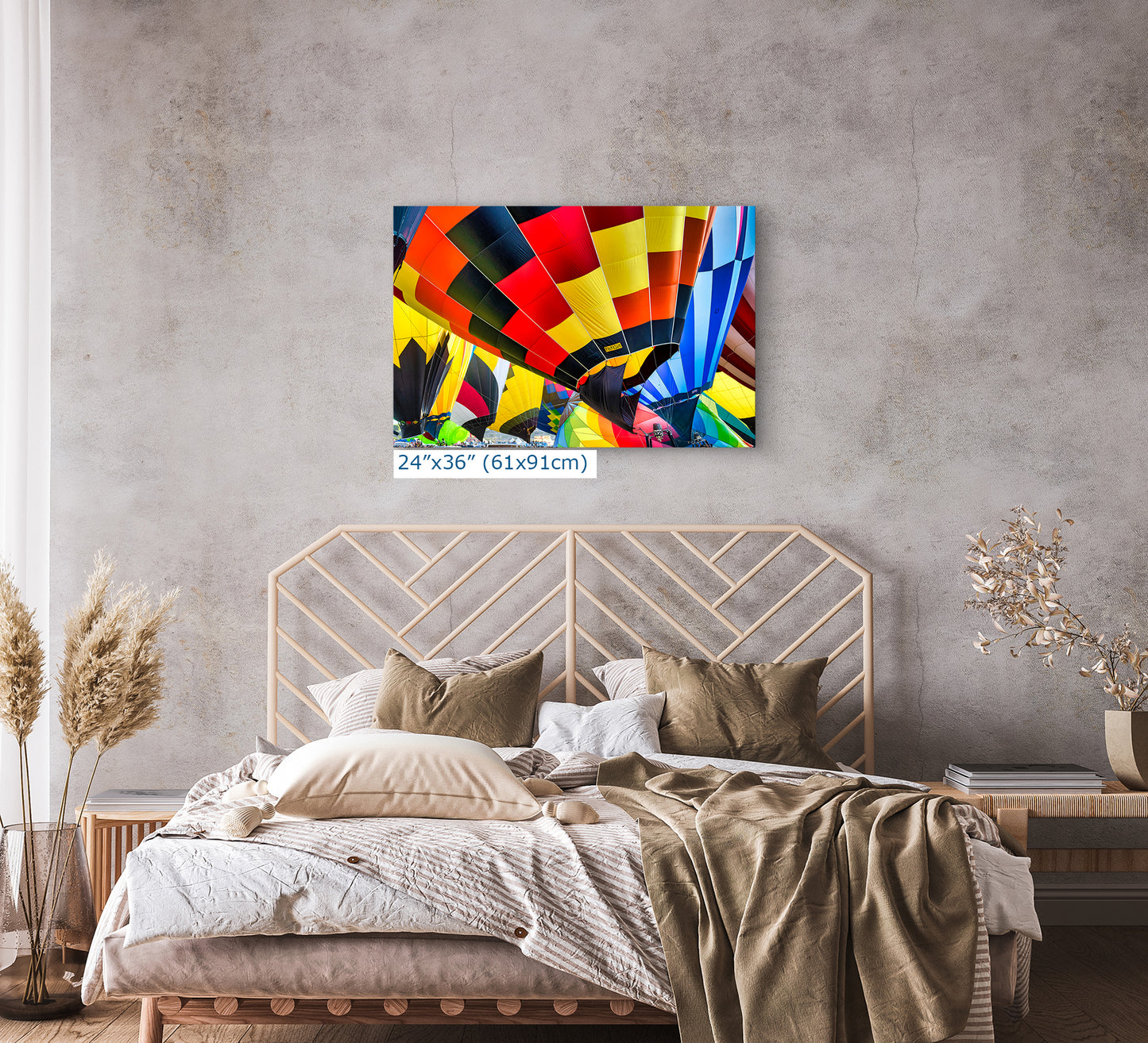 Hot Air Balloon Festival Mass Ascension Close Up | Albuquerque New Mexico Balloon Fiesta Wall Art | Office, Cubicle & House Decor