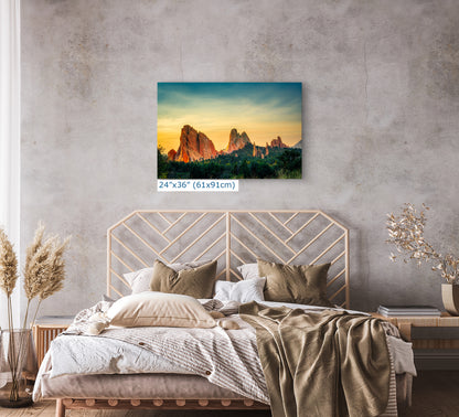 Garden of the Gods Colorado Mountain Picture, Nature Photo of Rocky Mountains for Meditation Relaxation Artwork Bohemian House Decor