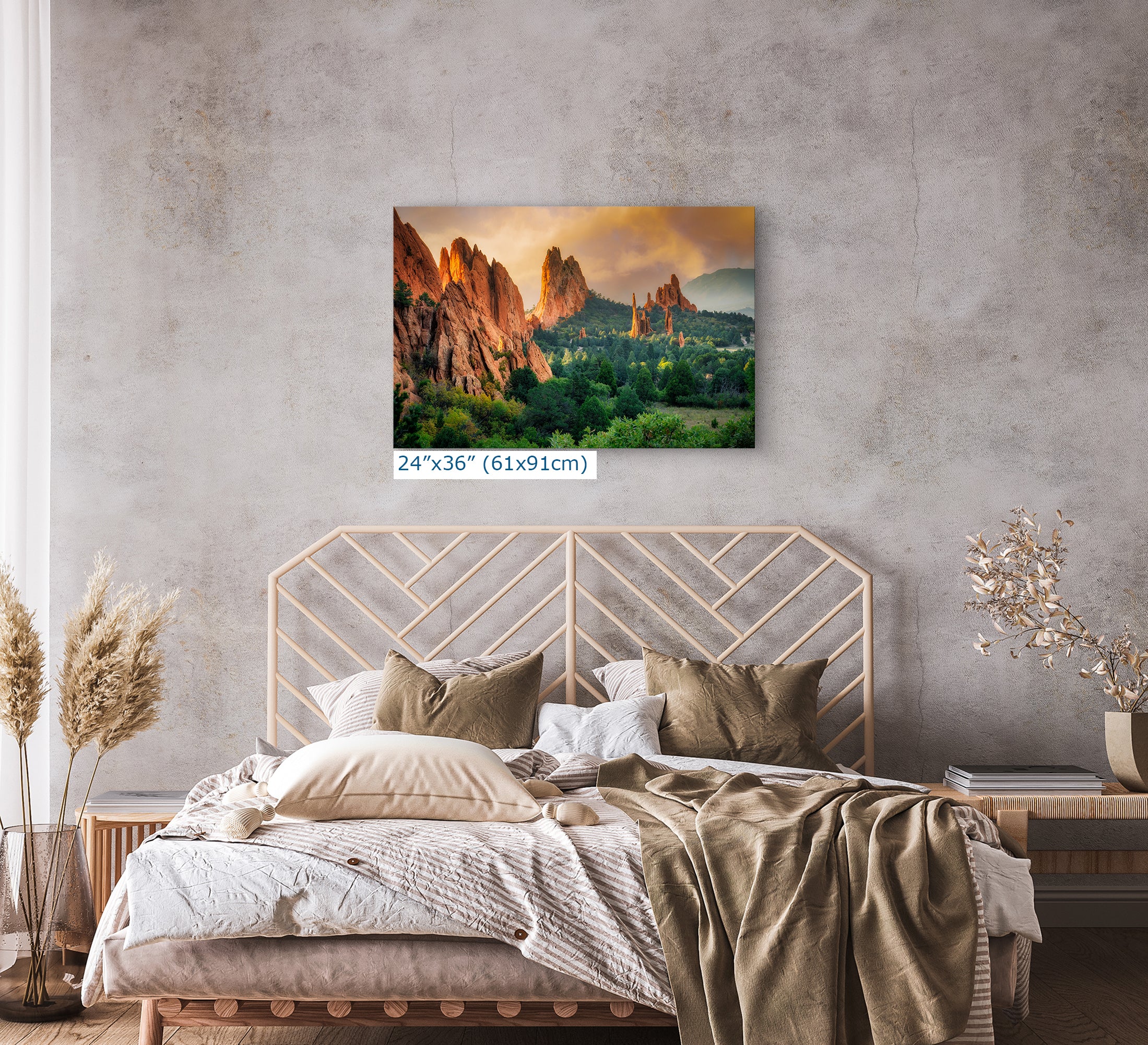 Garden of the Gods Colorado Mountain Picture Nature Photo, Rocky Mountain Relaxation Artwork for Meditation, Office, & House Decor