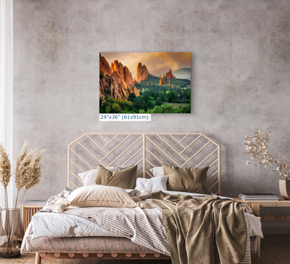 Garden of the Gods Colorado Mountain Picture Nature Photo, Rocky Mountain Relaxation Artwork for Meditation, Office, & House Decor