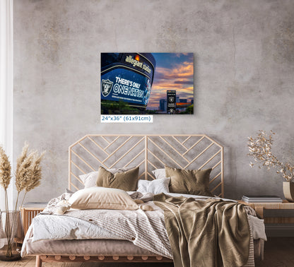 Las Vegas Raiders Football Gift Decor, Allegiant Stadium Photograph Poster, NFL Man Cave, Dorm Room & Office Wall Art