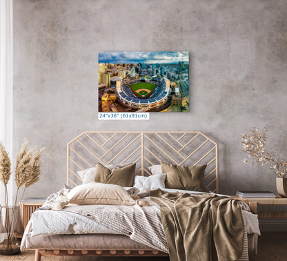 San Diego Padres Petco Park Wall Art, MLB Stadium Decor Skyline Print