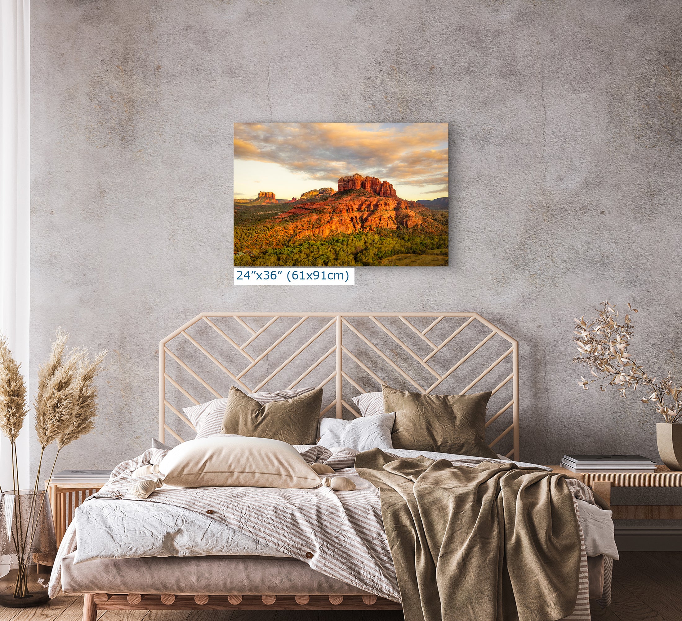 Cathedral Rock, Sedona Arizona Desert Picture Nature Photo Relaxation Artwork for Meditation, Office, and House Decor