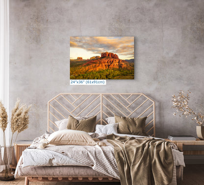 Cathedral Rock, Sedona Arizona Desert Picture Nature Photo Relaxation Artwork for Meditation, Office, and House Decor