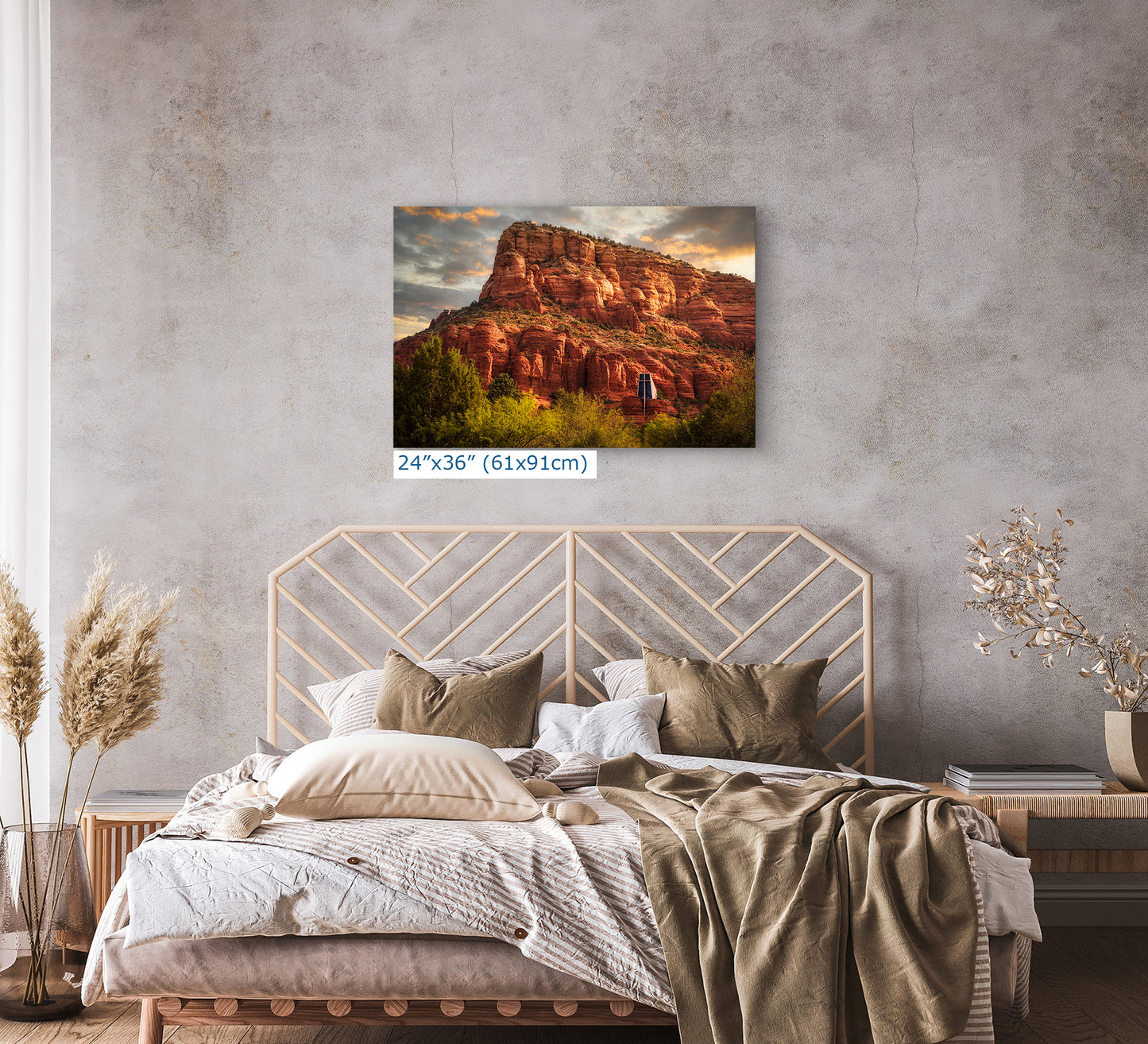 Chapel of the Holy Cross Sedona Arizona Desert Picture, Southwestern Nature Photo, Church and Canyon Photography, Canvas Print
