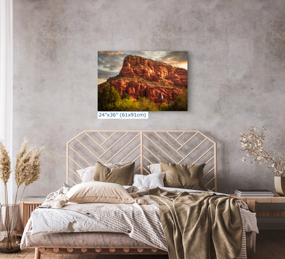 Chapel of the Holy Cross Sedona Arizona Desert Picture, Southwestern Nature Photo, Church and Canyon Photography, Canvas Print
