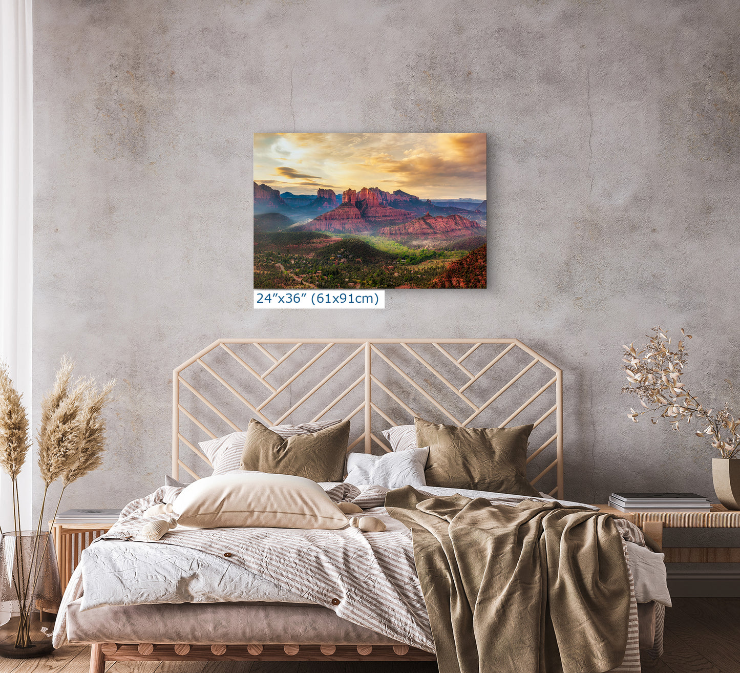 Cathedral Rock View, Sedona Arizona Desert Picture Nature Photo Relaxation Artwork for Meditation, Office, and House Decor
