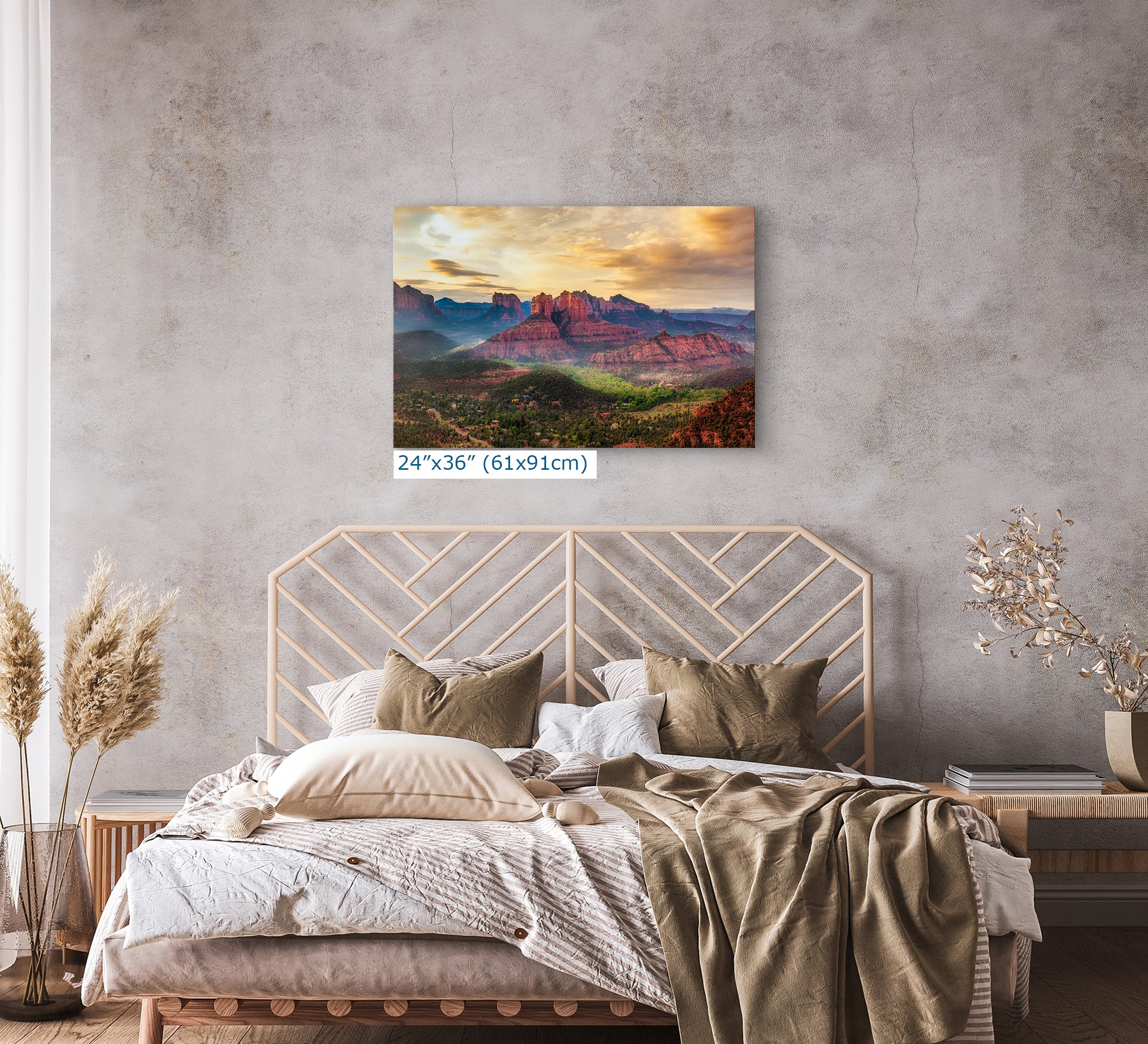 Cathedral Rock View, Sedona Arizona Desert Picture Nature Photo Relaxation Artwork for Meditation, Office, and House Decor