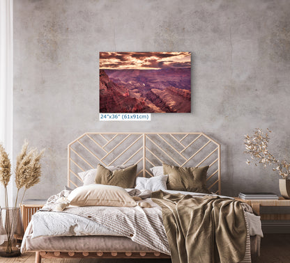Grand Canyon National Park, Arizona Desert Picture Sunset Nature Photo, Bohemian Style Relaxation Artwork for Meditation, Apartment, Office & House Decor