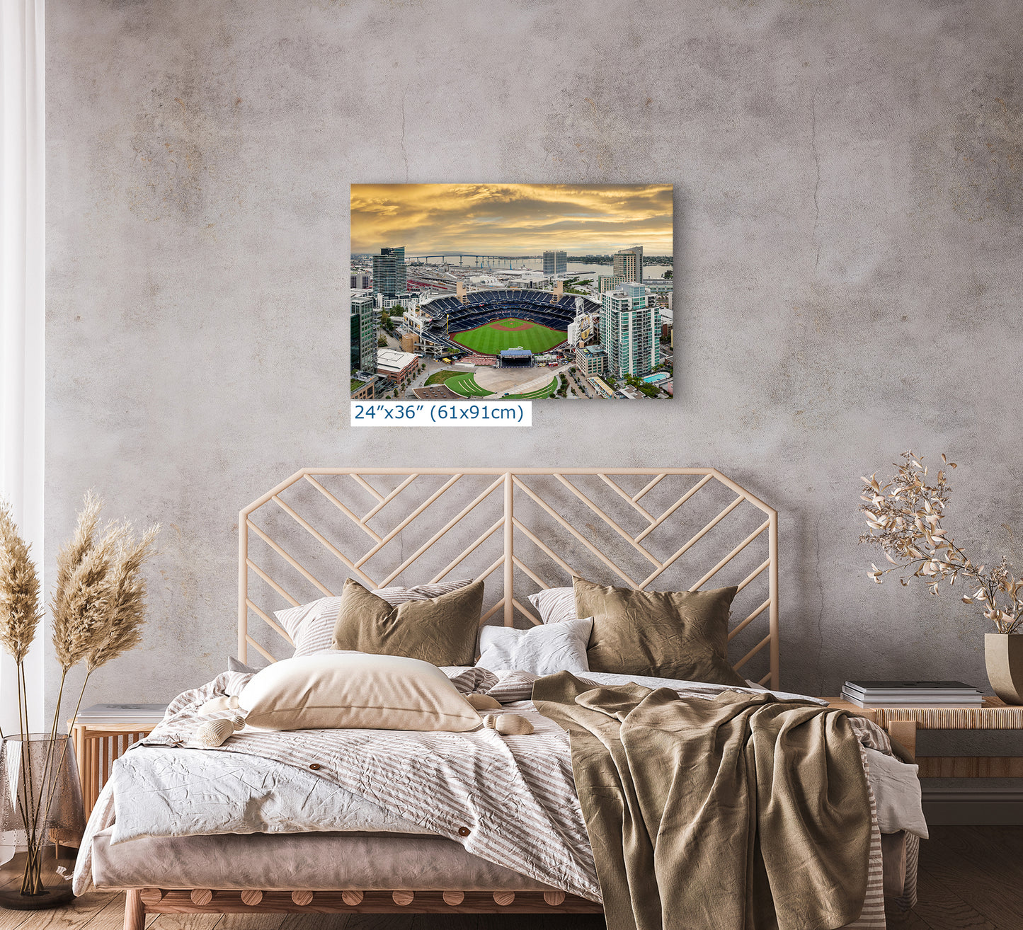 San Diego Padres Baseball Stadium Petco Park Sunset Canvas Print