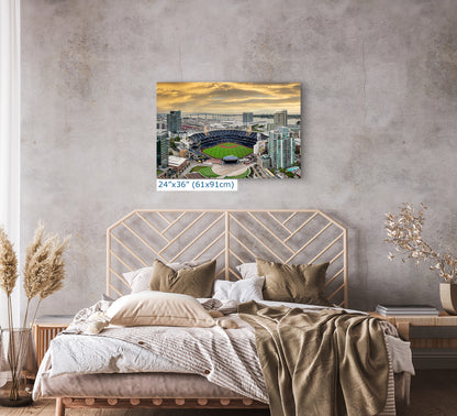San Diego Padres Baseball Stadium Petco Park Sunset Canvas Print