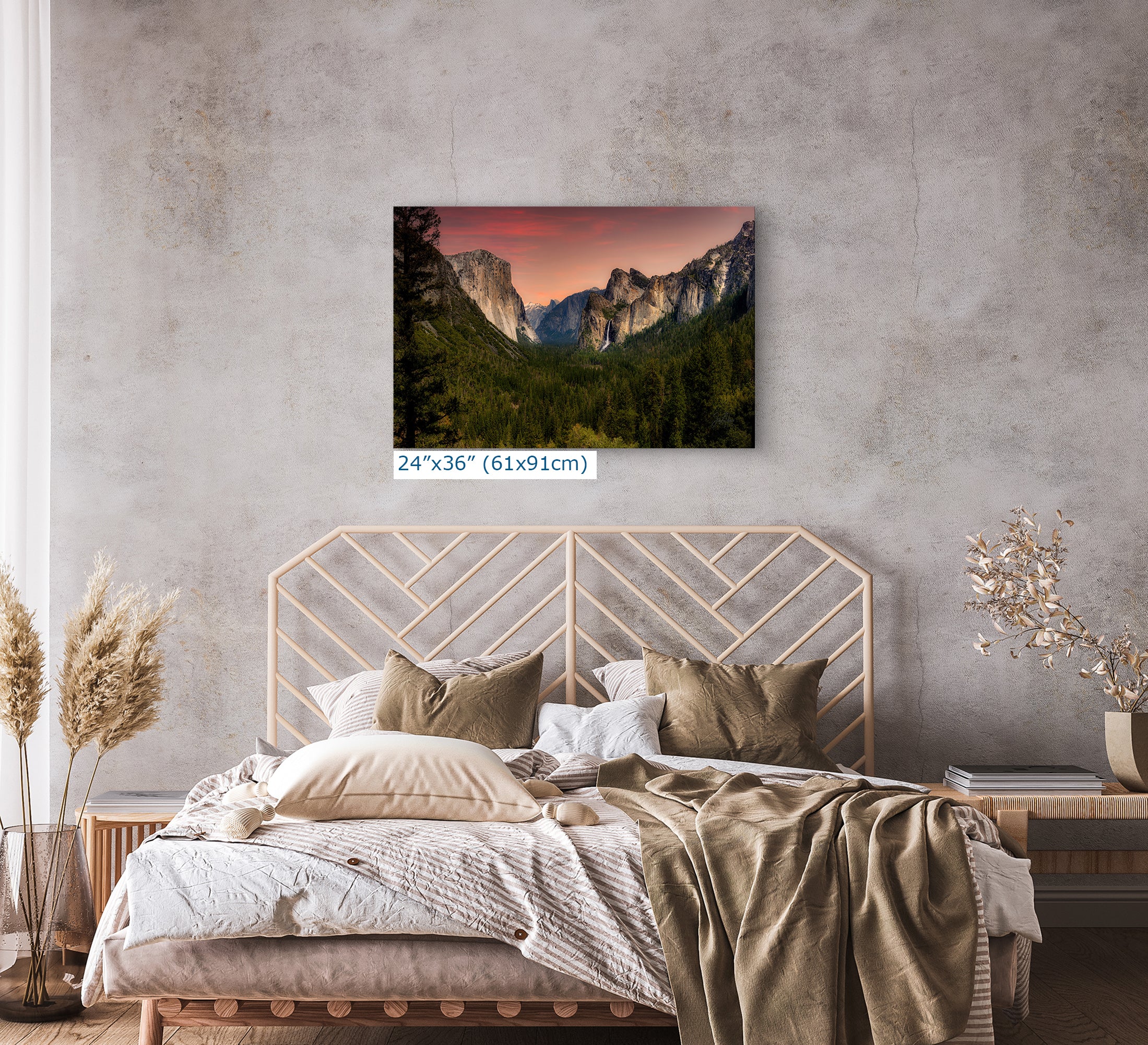Yosemite National Park Mountain Picture Nature Photo Bohemian Relaxation Artwork for Meditation