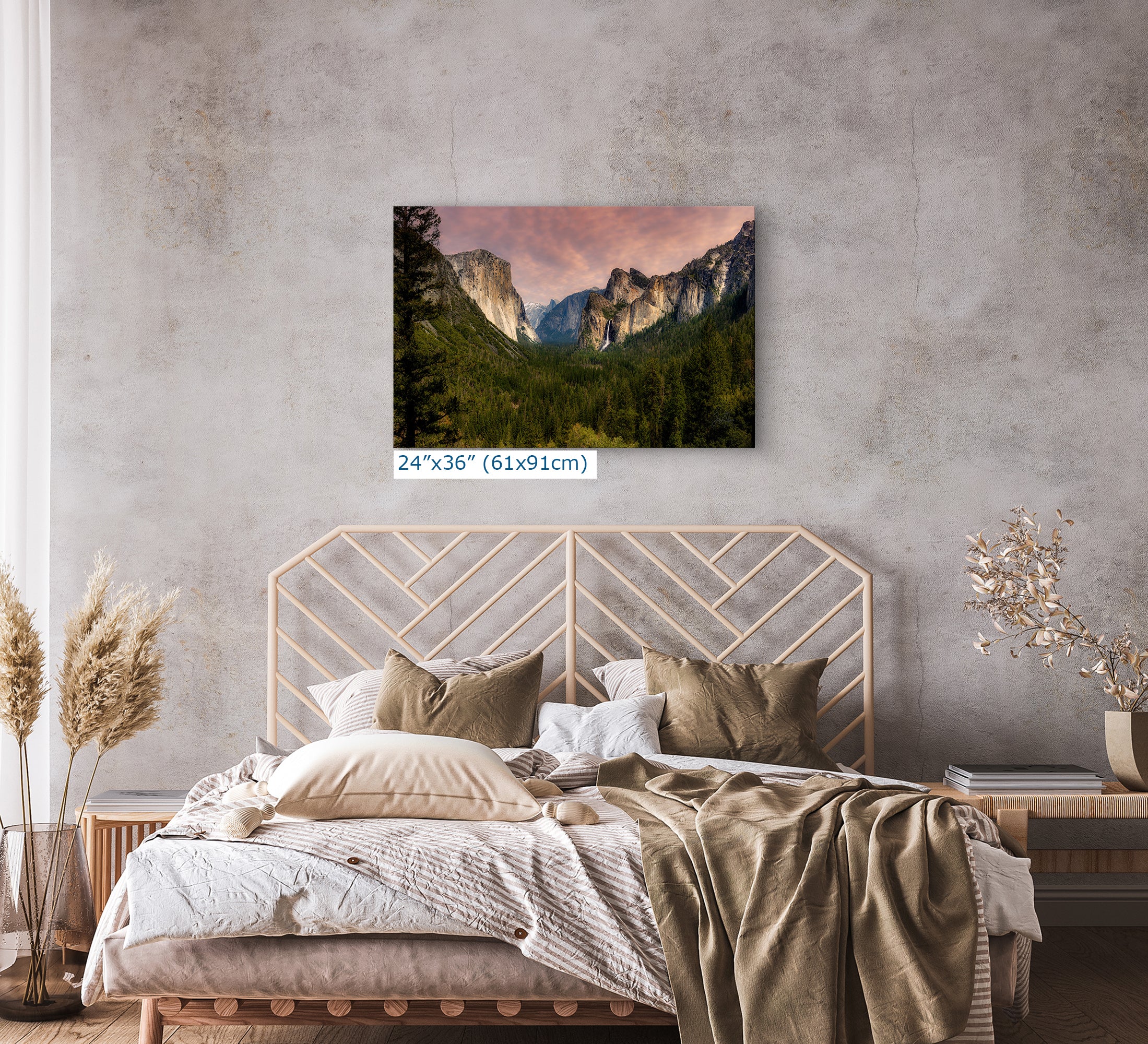 Yosemite National Park Mountain Picture Nature Photo Bohemian Relaxation Artwork for Meditation