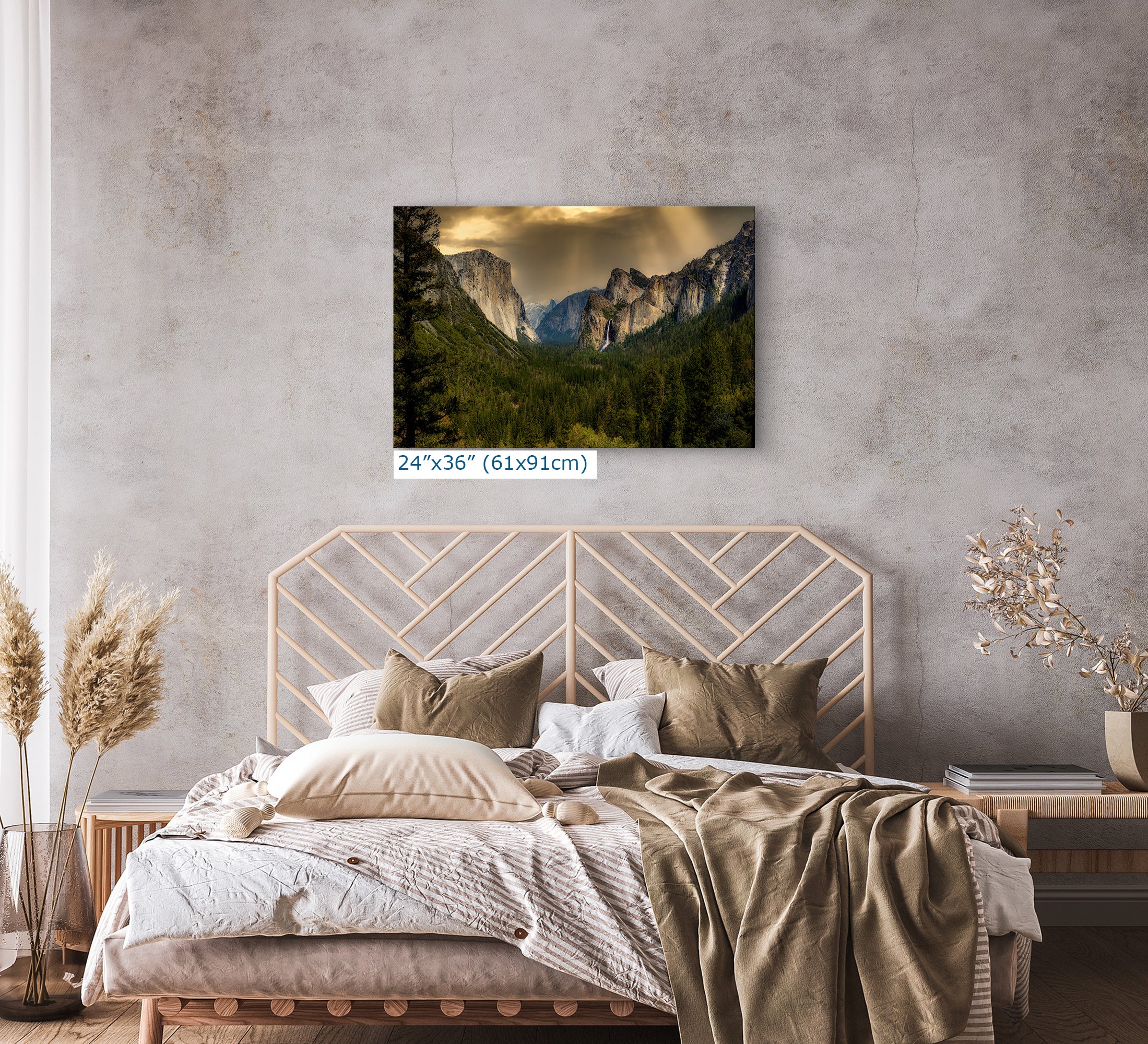 Yosemite National Park Mountain Picture Nature Photo Bohemian Relaxation Artwork for Meditation