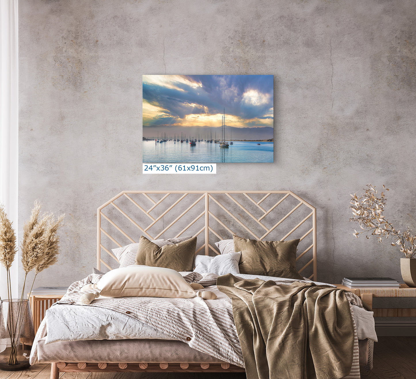 Sailboat Sunrise Morro Bay California Coastline Ocean Picture Nature Photo, Beach Picture Relaxation Artwork, Dorm Room, Office & House Decor