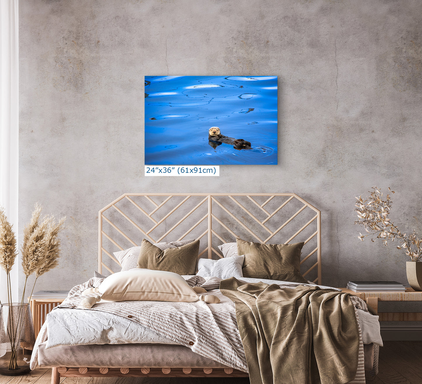 Sea Otter Picture Marine Mammal Wildlife Photography, Ocean Wall Art, Dorm Room Decor, Relaxation Artwork, Cubicle Desk Decor