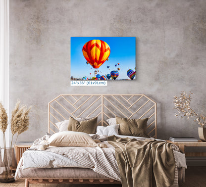 Hot Air Balloon Festival Mass Ascension | Albuquerque New Mexico Balloon Fiesta Wall Art | Office, Cubicle & House Decor