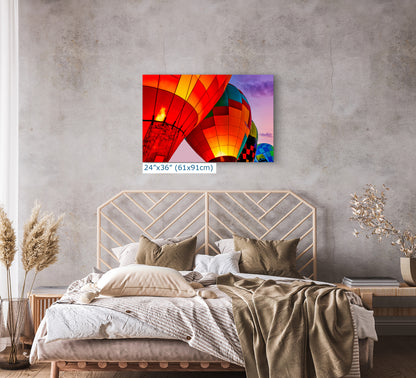 Hot Air Balloon Festival Morning Glow Photo | Albuquerque New Mexico Balloon Fiesta Wall Art | Office, Cubicle & House Decor